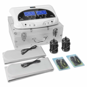 Dual Ionic Foot Bath Detox Machine, Professional Ionic Foot Bath Spa Cleanse with 2 Waist Belts, 2 Arrays, 10 Liners (Black)