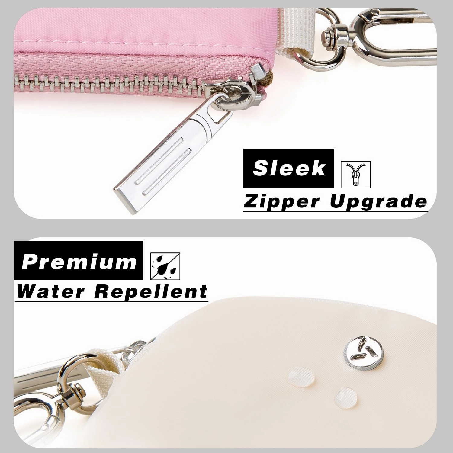 Dual Pouch Wristlet Wallets for Women, Mini Zip Around Wristlet Wallet, Double Pocket Wrist Wallet Portable Coin Purse Zipper, Gift for Women Mom Girl Friend Sister Her Wife Daughter Girlfriend