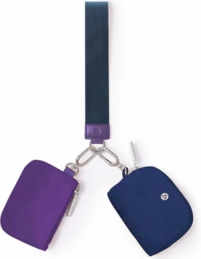 Dual Pouch Wristlet Wallets for Women, Mini Zip Around Wristlet Wallet, Double Pocket Wrist Wallet Portable Coin Purse Zipper, Gift for Women Mom Girl Friend Sister Her Wife Daughter Girlfriend