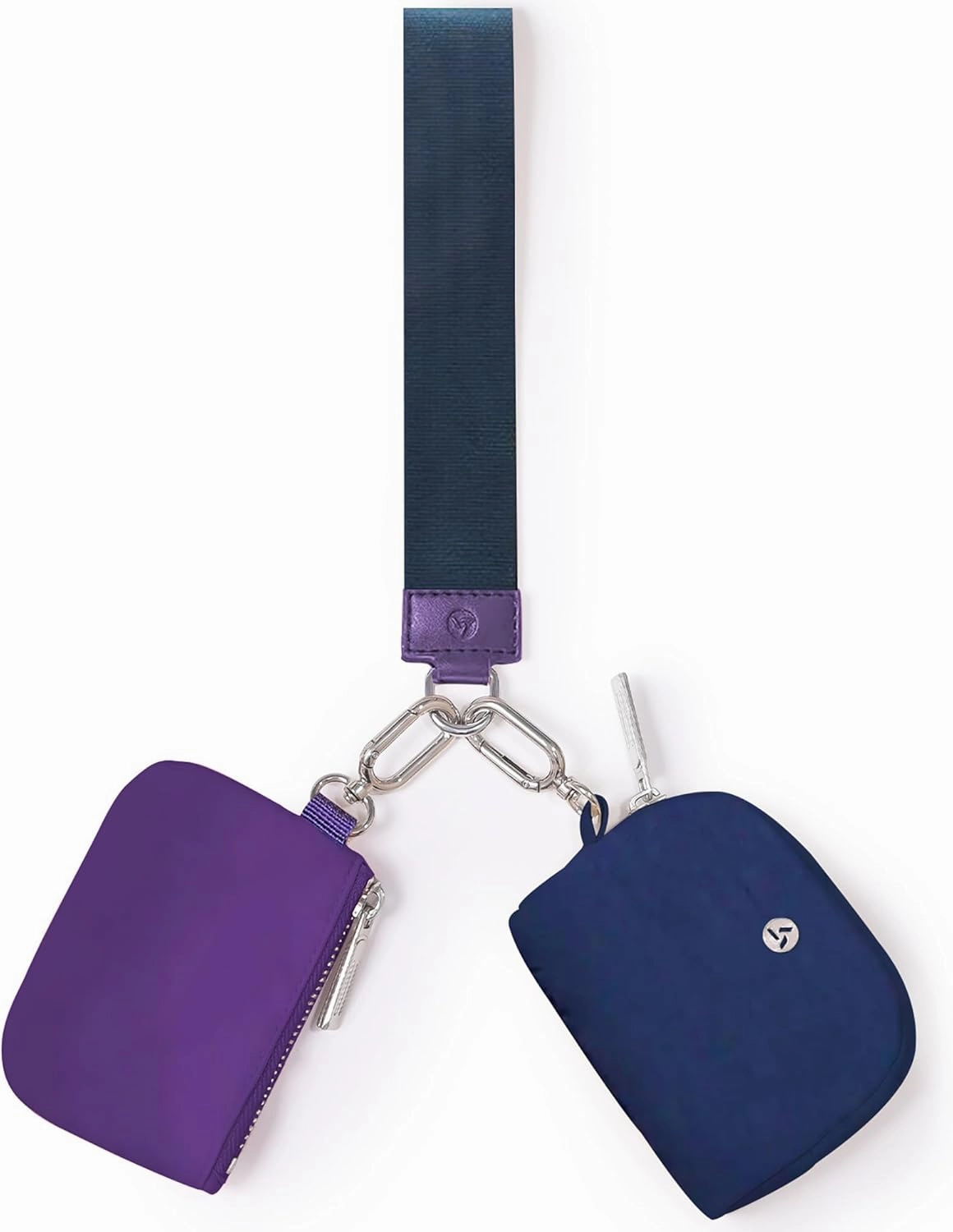 Dual Pouch Wristlet Wallets for Women, Mini Zip Around Wristlet Wallet, Double Pocket Wrist Wallet Portable Coin Purse Zipper, Gift for Women Mom Girl Friend Sister Her Wife Daughter Girlfriend
