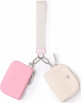 Dual Pouch Wristlet Wallets for Women, Mini Zip Around Wristlet Wallet, Double Pocket Wrist Wallet Portable Coin Purse Zipper, Gift for Women Mom Girl Friend Sister Her Wife Daughter Girlfriend