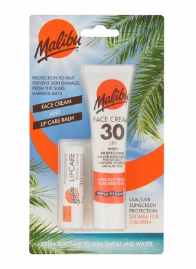 Duo Pack Sun Protection Face Cream and Lip Balm SPF 30 Water Resistant