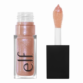 e.l.f. Glow Reviver Lip Oil, Nourishing and Hydrating with High-Shine Glimmer Finish ⁘ Sheer Wash Of Color, Minty Scent, Non-.