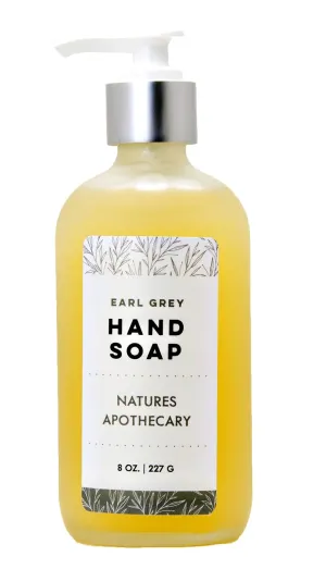 Earl Grey Eco-Friendly Refillable Liquid Soap - Vegan, Sulfate-Free, Hypoallergenic, All-Natural, Plant-Derived, Made in USA by DAYSPA Body Basics, 64oz / Half Gallon Refill