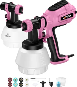 Electric HVLP Paint Sprayer Gun for House Painting/Furniture/Interior, Dual-Gun 700W Handheld Stain Sprayer with 8 Nozzles & Quick-Clean System – Perfect for Cabinet, Door, DIY, Lightweight