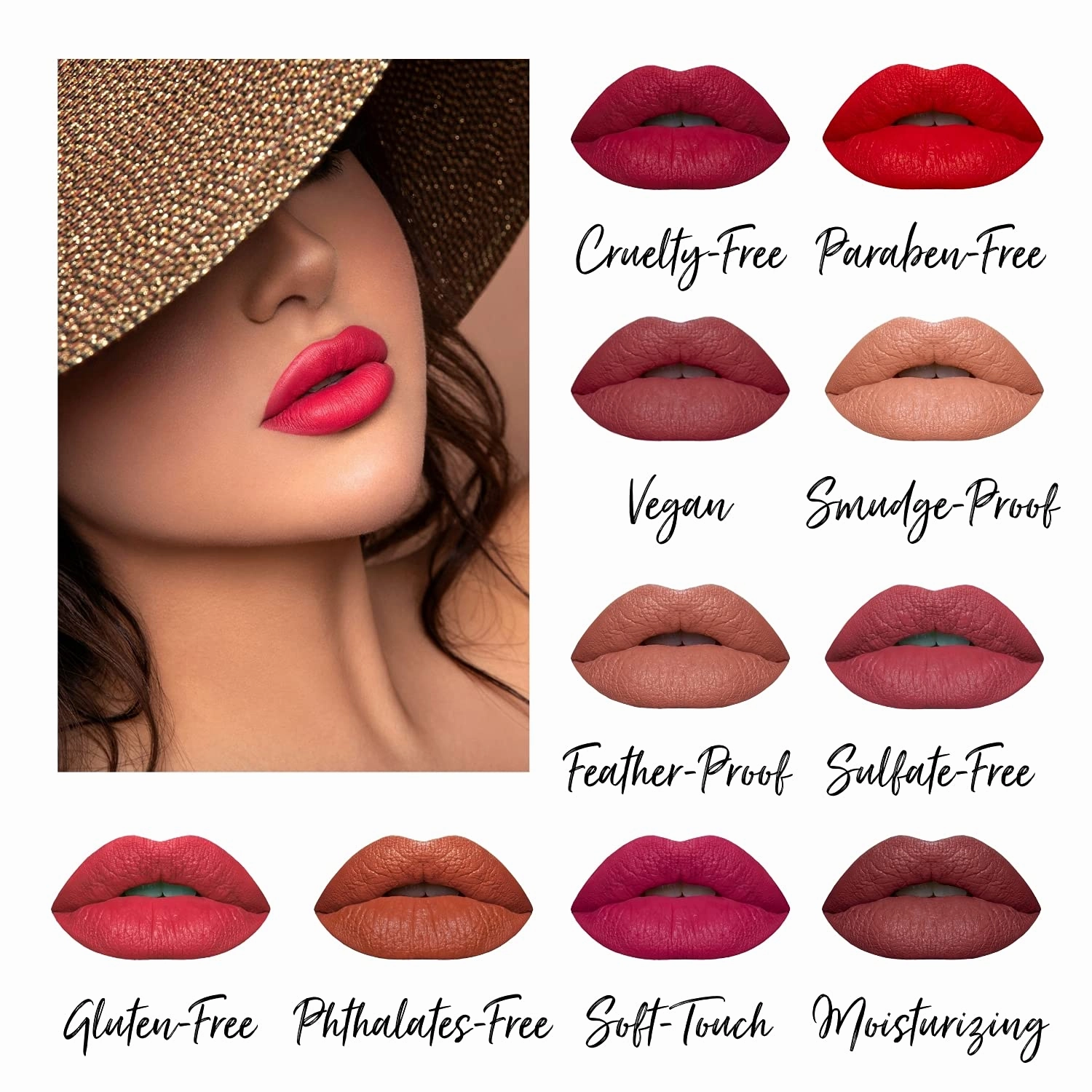 Eleman Beauty Matte Liquid Lipstick – Long-Wearing, Ultra-Pigmented Lip Color with Vitamin E Infusion, Soft-Touch, Feather-Proof, Smudge-Proof, Cruelty-Free Cosmetics, 0.19oz (Rio)
