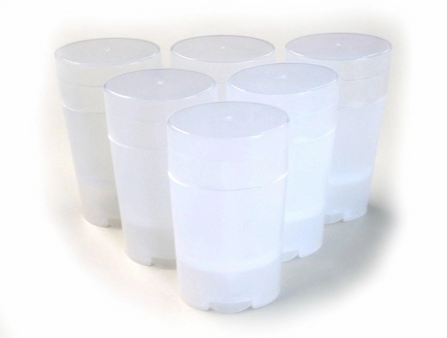 Empty Deodorant Containers - Twist-up, Recyclable, DIY Empty Deodorant OVAL Tubes, Top-Fill 2.5 OZ (8-Pack, Natural)
