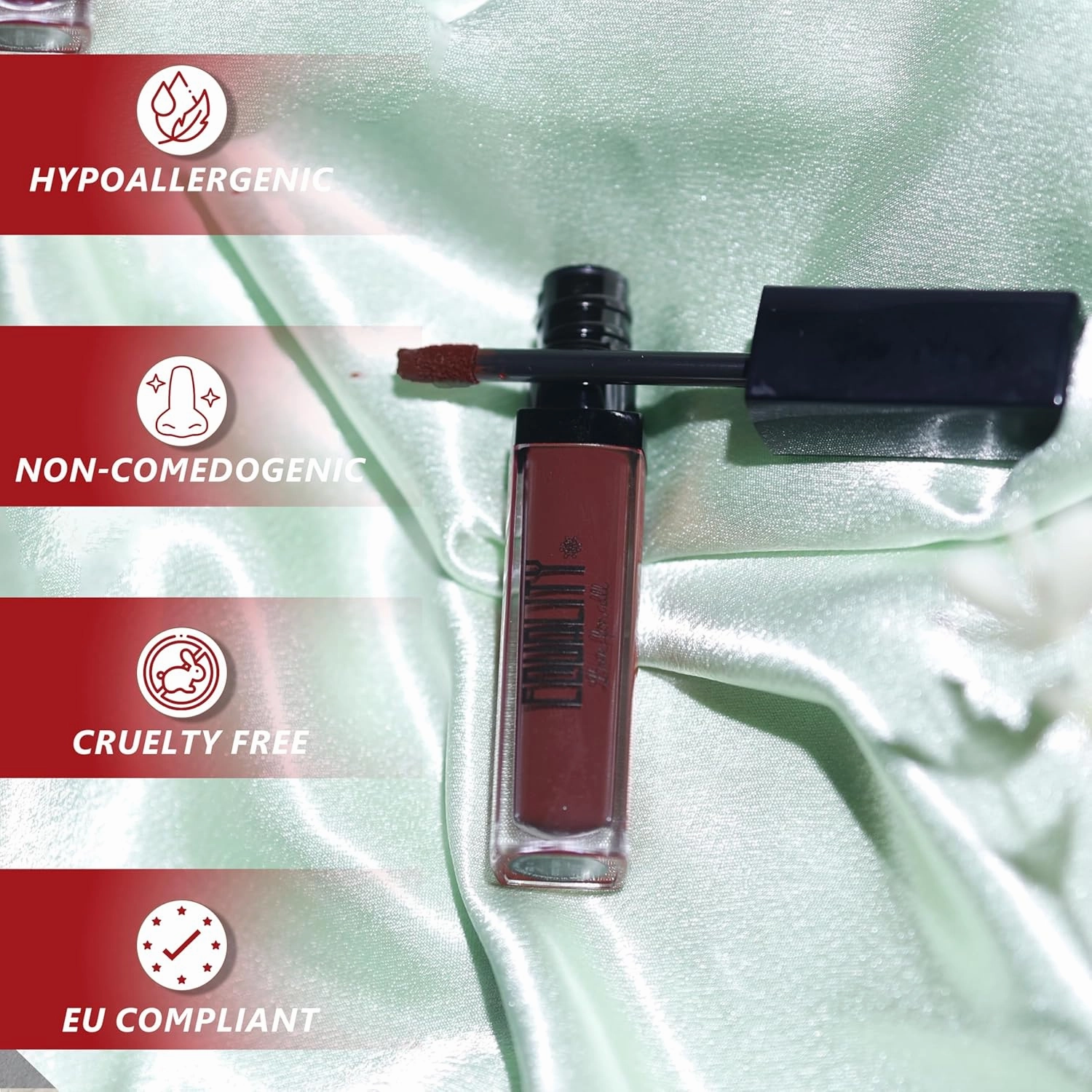 EQUALITY Liquid Velvet Lipstick Longwear ﻿No-Budge, Highly pigmented Lightweight, Dries to Matte Velvet Creamy Liquid Lipcolor Makeup, 6 g, 0.21 oz - Rehab