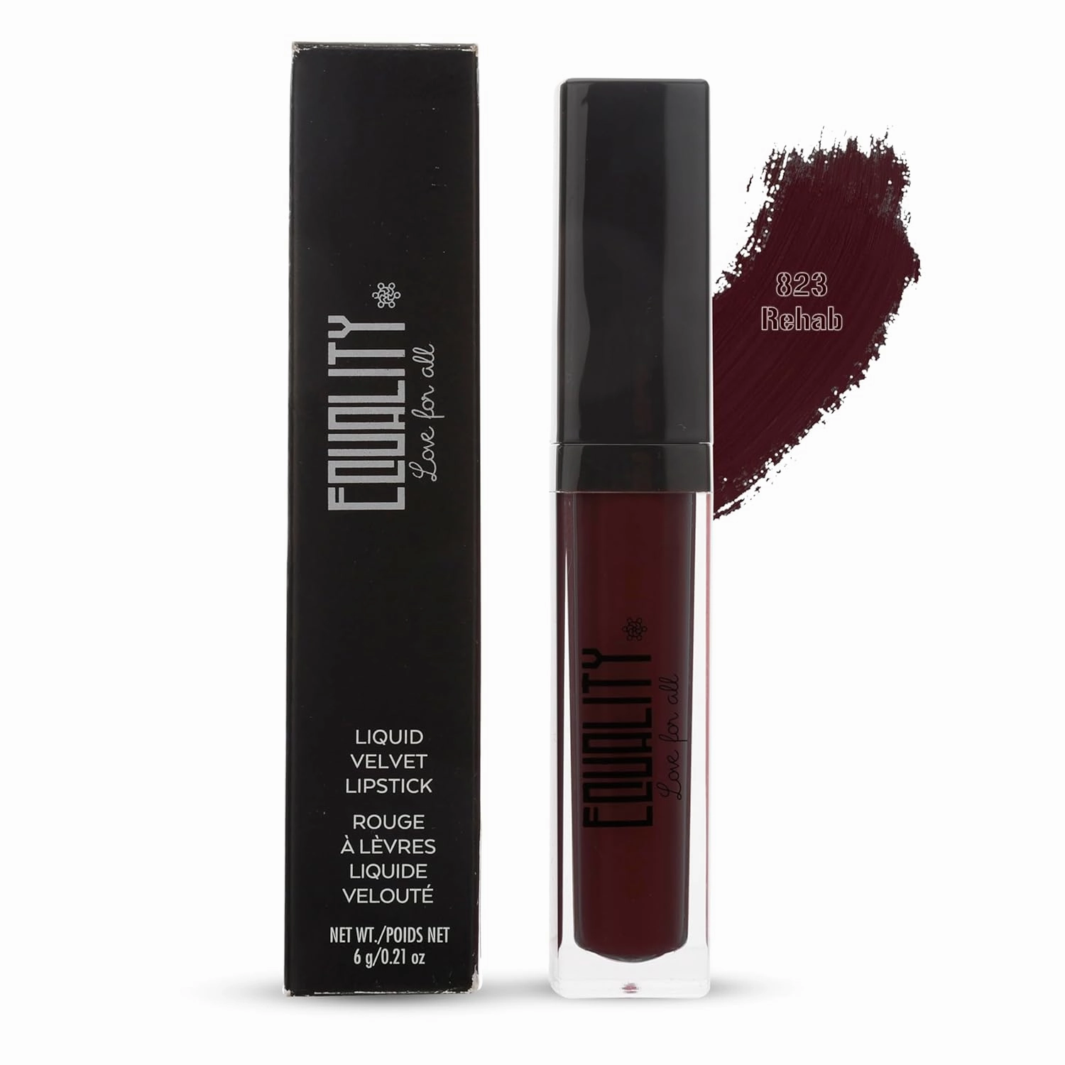 EQUALITY Liquid Velvet Lipstick Longwear ﻿No-Budge, Highly pigmented Lightweight, Dries to Matte Velvet Creamy Liquid Lipcolor Makeup, 6 g, 0.21 oz - Rehab