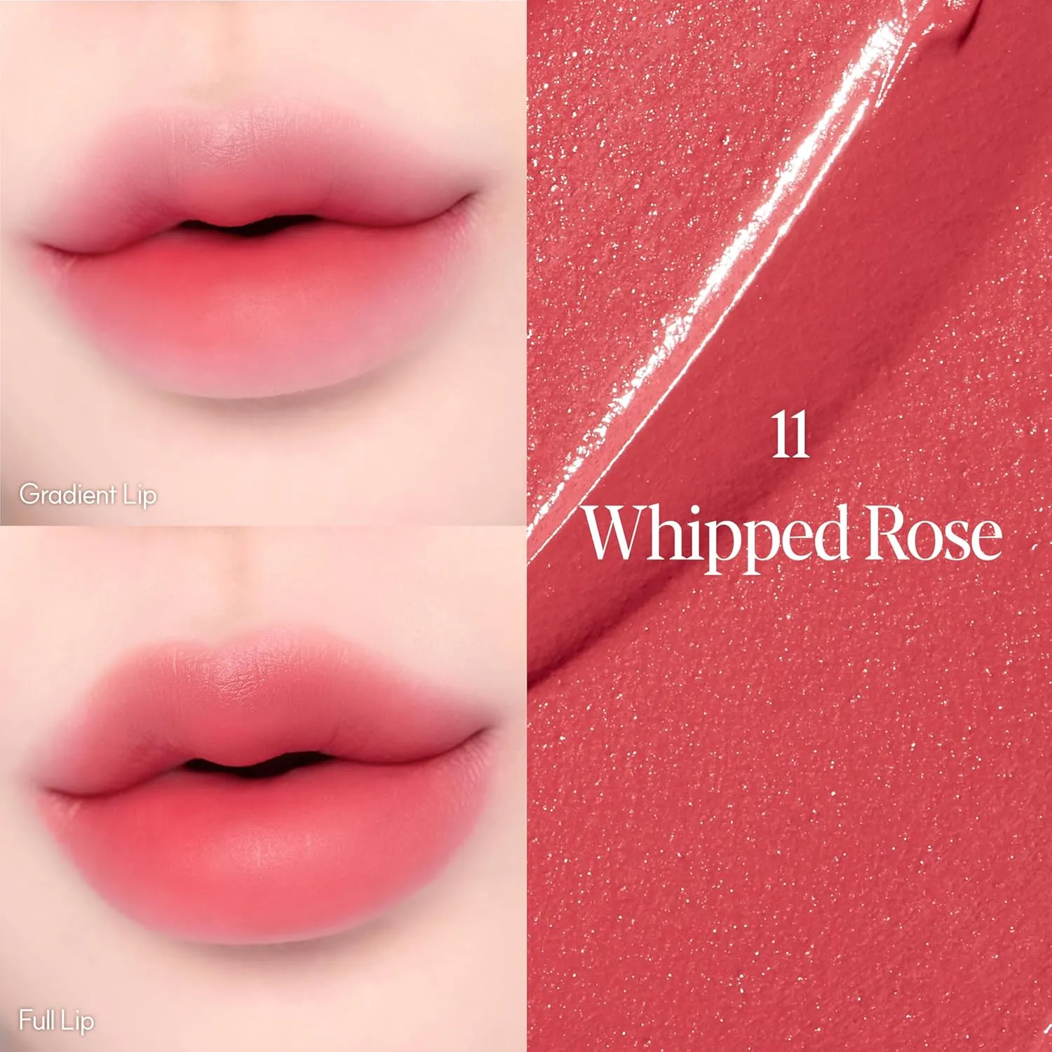 espoir Couture Lip Tint Fitting Blur #11 Whipped Rose 0.14oz | Soft and Creamy Color for Blurry Lip Look | Smudge-Proof Fixing Lip Stain | Lightweight and Comfortable Matte Finish