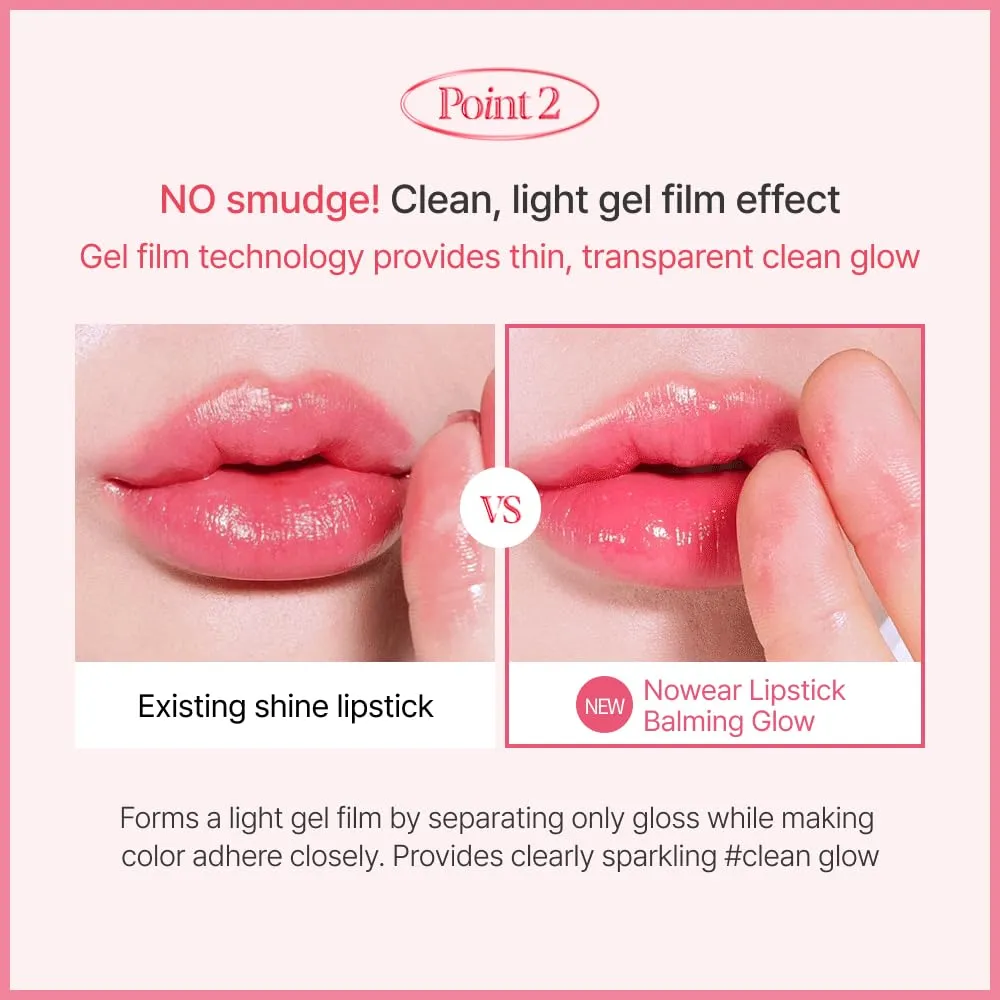 Espoir Lipstick Nowear Balming Glow #5 Blueberry 0.1oz Lightweight moisturizing lip | Long-Lasting Vibrant Color | Nonsticky Softness for chapped Lip Balm | Vegan Crueltyfree | Korean Lip Makeup