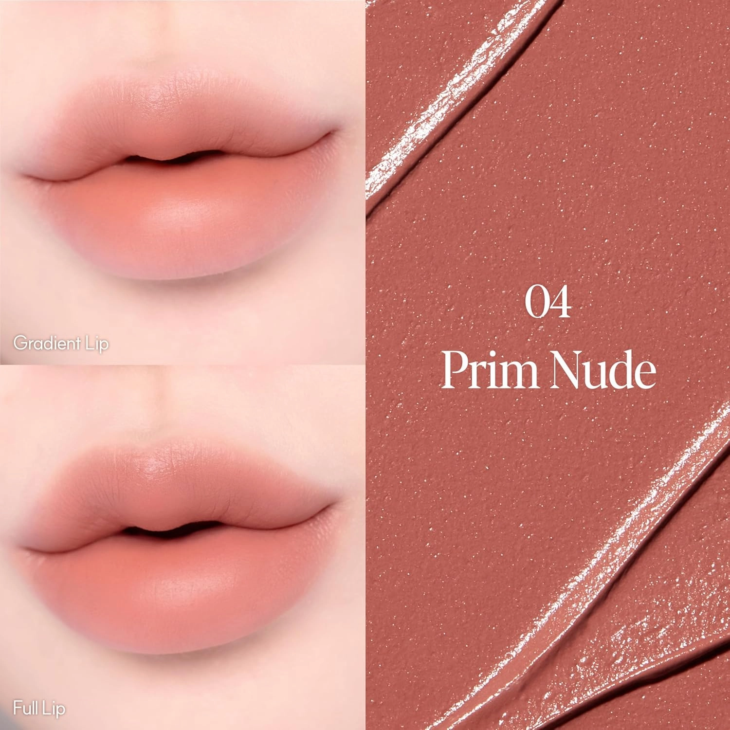 espoir Couture Lip Tint Fitting Blur #4 Prim Nude 0.14oz | Soft and Creamy Color for Blurry Lip Look | Smudge-Proof Fixing Lip Stain | Lightweight and Comfortable Matte Finish