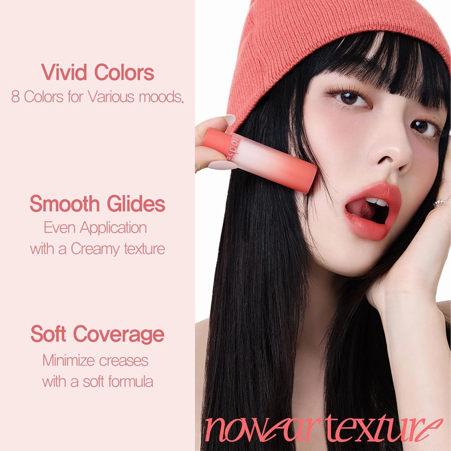 Espoir Lipstick Nowear Volume Matte #7 Tangy Butter 0.1oz | Airy Velvet Matte Lip | Long-Lasting Vibrant Color | Soft Creamy Texture like Cloud | Cruelty-Free | Korean Lip Makeup