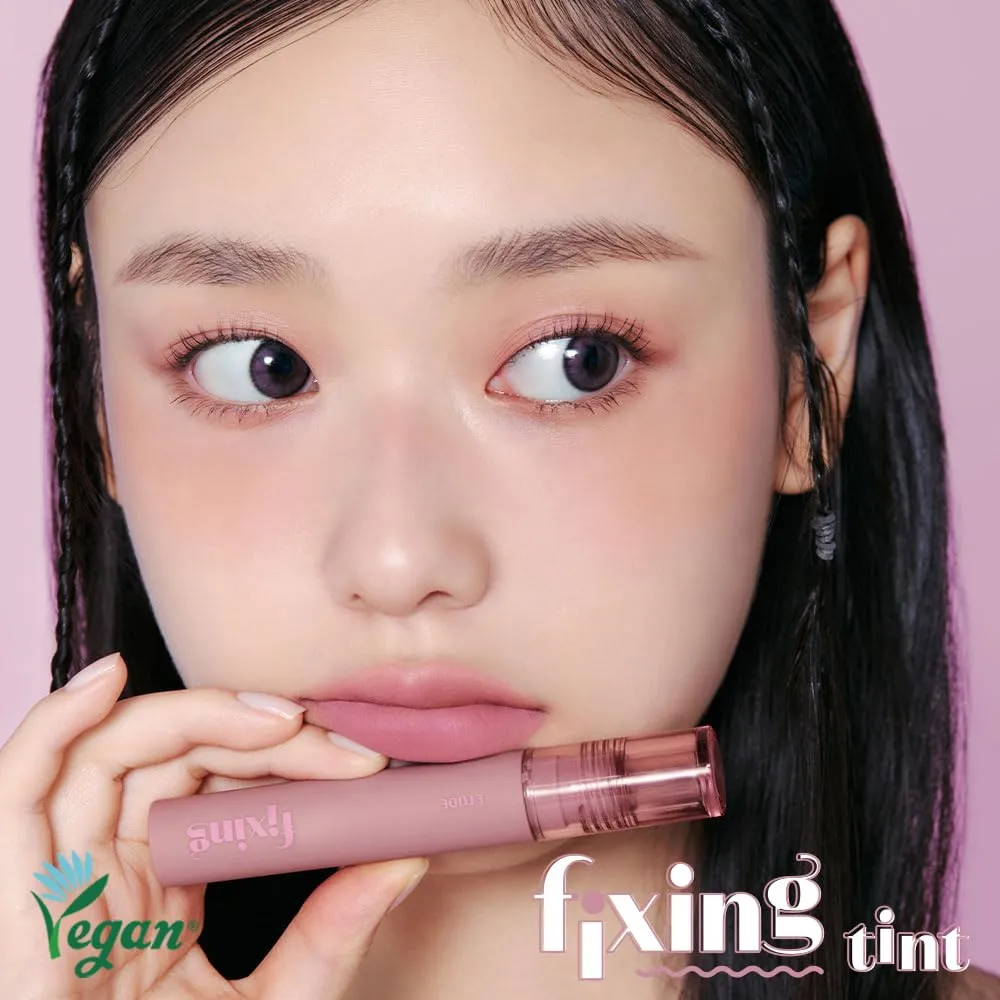 ETUDE Fixing Tint #07 Cranberry Plum (4g) | Long Lasting High Pigmented Liquid Lipstick | Waterproof Lightweight Matte Finish Lip Stain | Full Coverage | Korean Makeup, Kbeauty