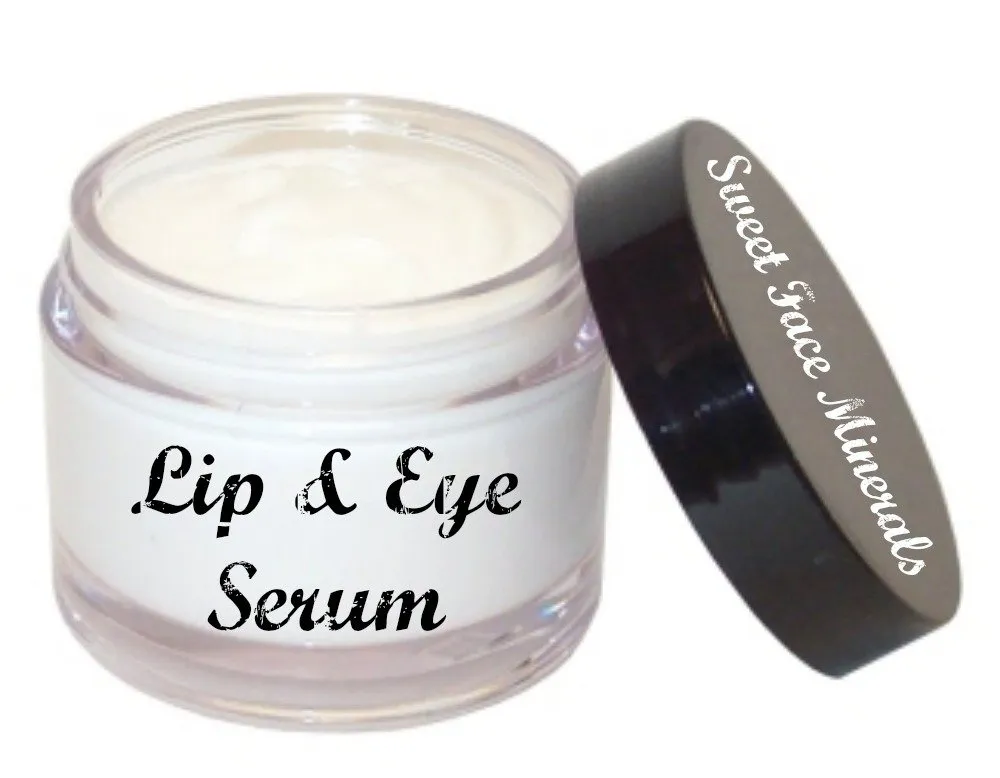EYE & LIP CREAM SERUM (2oz Jar) Wrinkle Moisturizer Anti Aging Dark Circles Fine Lines Organic Lotion