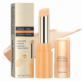 Eye Balm with Vitamin C Brightens and Reduces Puffiness, 2025 Upgrade Revive Under Eyes Balm with Vitamins C for Dark Circle, Vitamin C Eye Balms Stick Eyes Cream for Women (1)