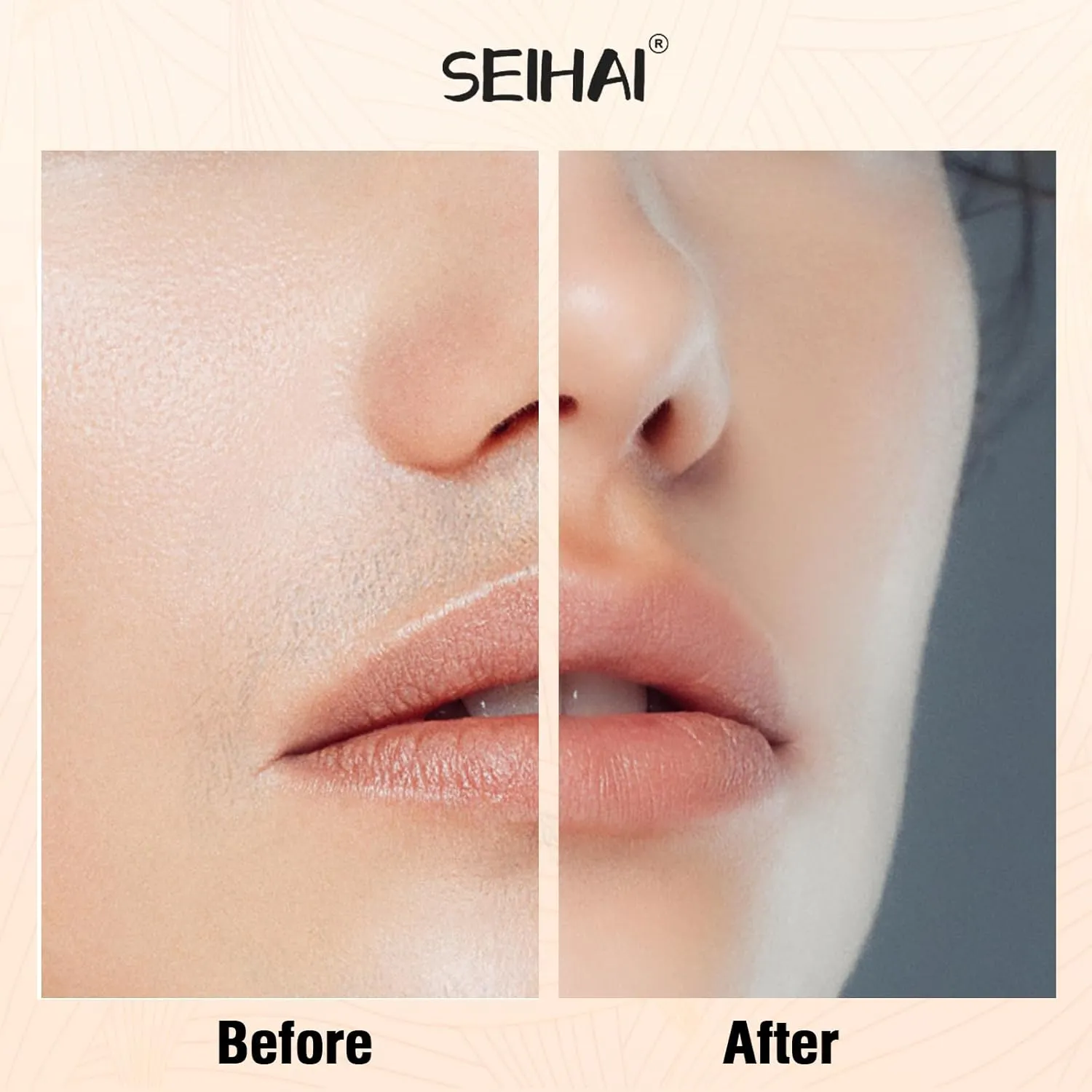 Facial Hair Removal for Women, Electric Painless Rechargeable Facial Hair Remover for Face, Lip, Chin with 2 Replacement Heads
