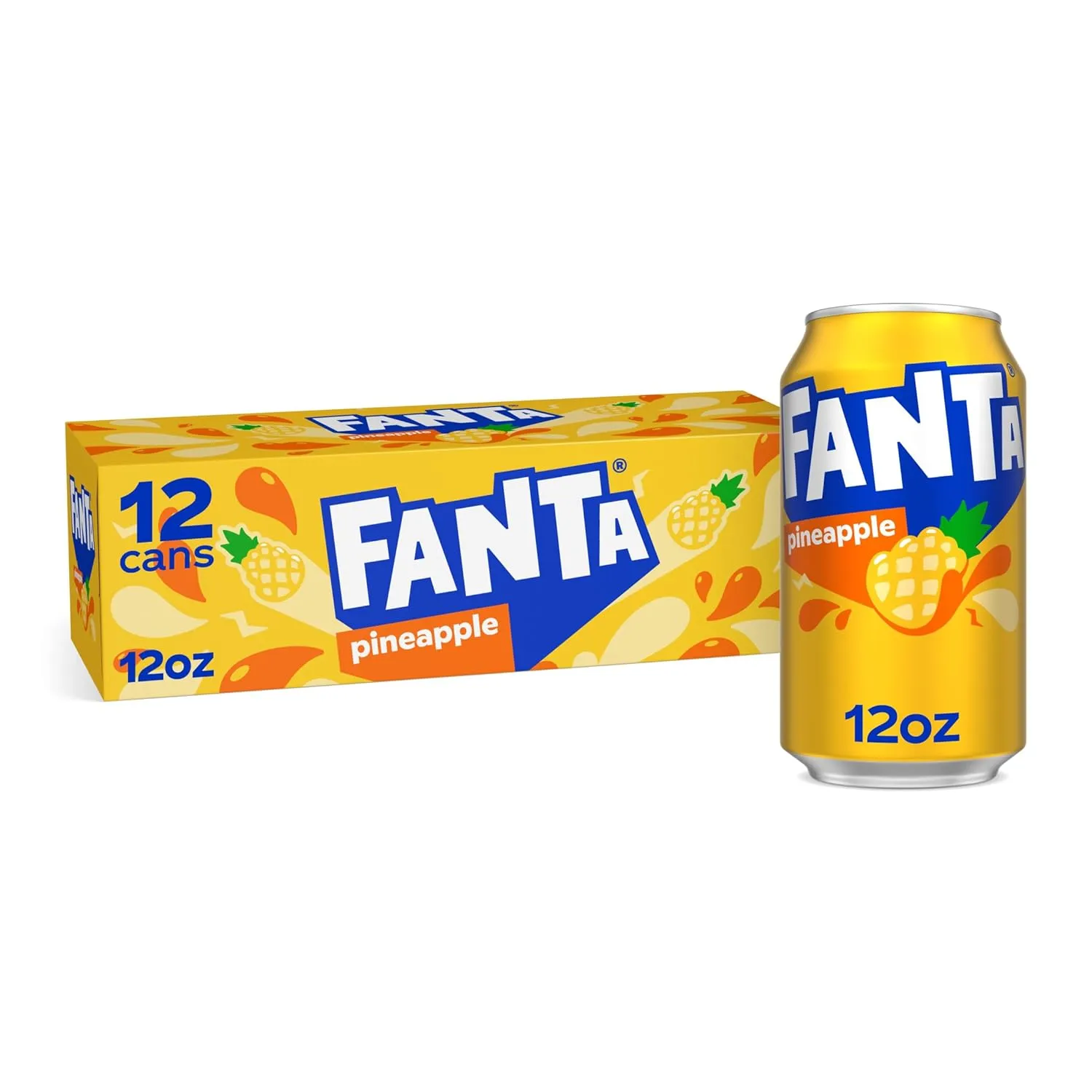 Fanta Pineapple, 12 fl oz, 12 Pack