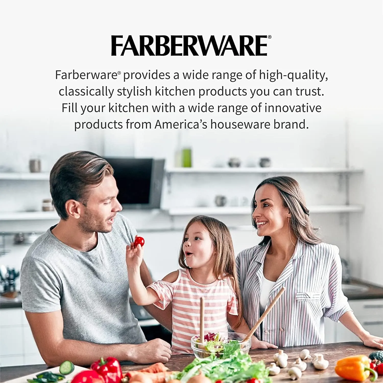 Farberware Plastic Cutting Board Set, Dishwasher- Safe Poly Chopping Board for Kitchen with Easy Grip Handles, Set of 3, White
