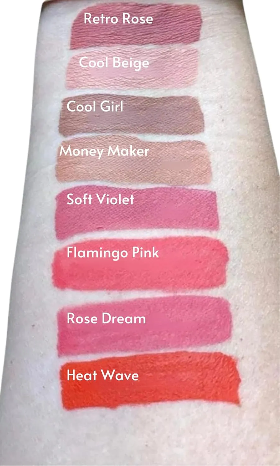 FARMASi Make Up Matte Liquid Lipstick, Long-Lasting and Ultra-comfortable, High-Impact, Lightweight, Organic, Pure Pigments 0.14 fl.oz (Cool Girl)
