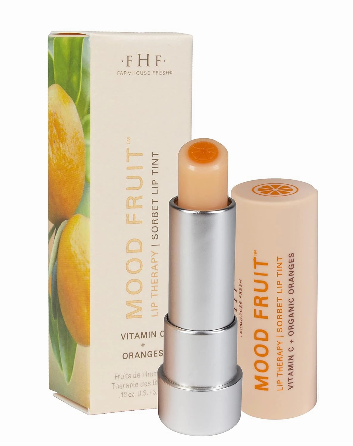 FarmHouse Fresh Orange Mood Fruit Lip Therapy, 0.12 oz.