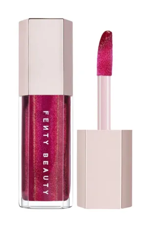 Fent Beautiful by Rihanna Gloss Bomb Universal Lip Luminizer, High-Shine Formula, Shea Butter Infused Fuchsia Flex - shimmering holographic deep fuchsia