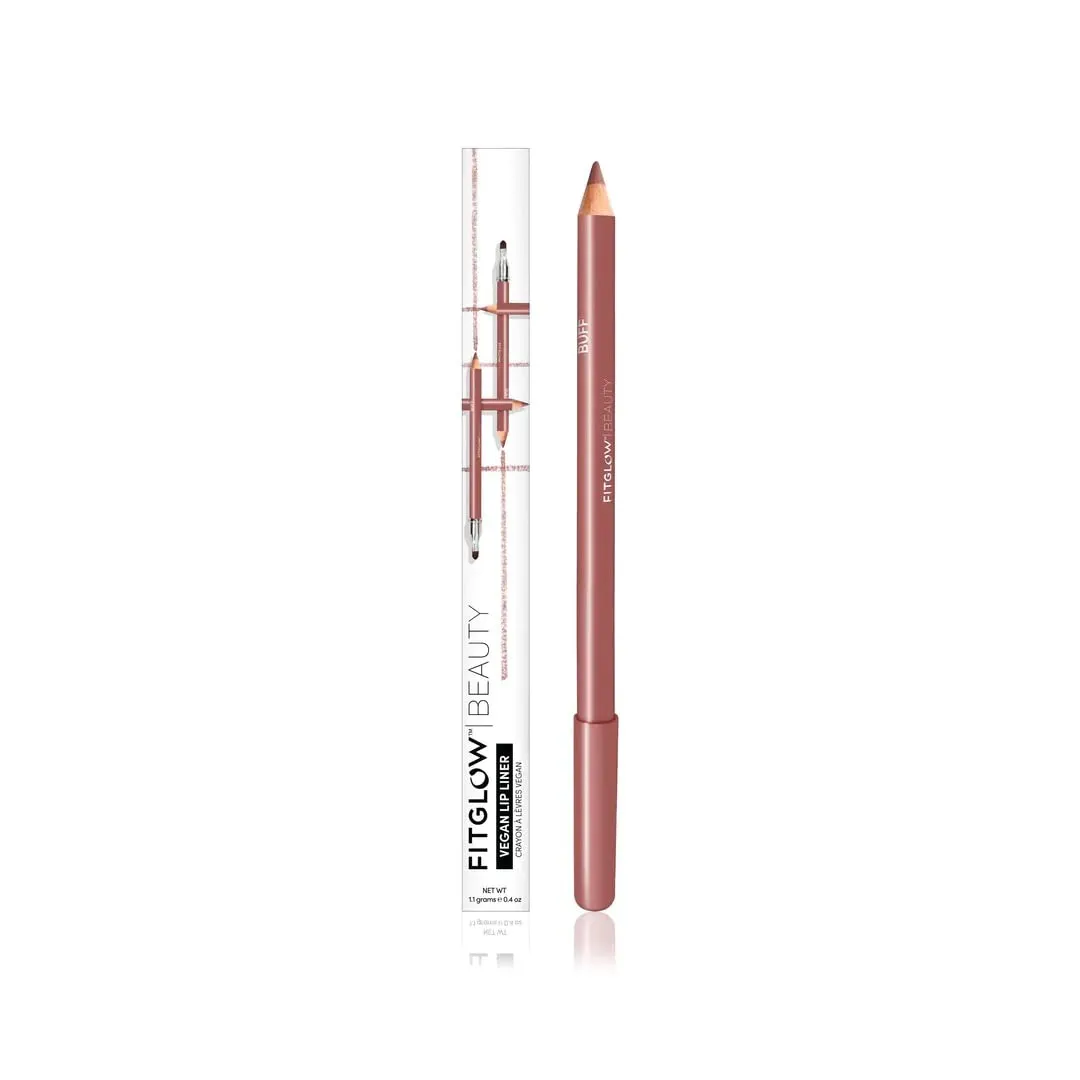 FITGLOW Beauty - Natural Lip Liner Pencil With Blending Brush | Vegan, Woman-Owned Clean Beauty (Buff)