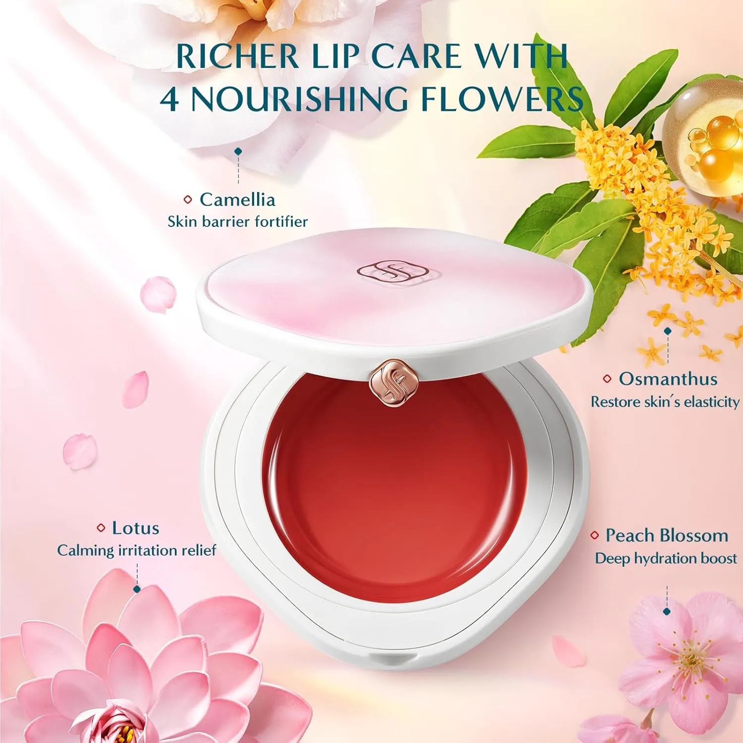 Florasis Dewy Touch Tinted Lip Balm Lip Mask (01 Aromatic Peach)