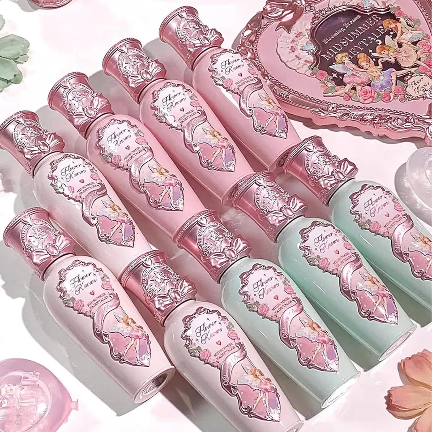Flower Knows Midsummer Fairytales Coating Lip Lacquer,Glowy Non-Fading Lip Gloss,Hydrating Tinted Lip Oil for Girls&Women,Vegan & Cruelty Free,0.17Fl Oz(G06 Bluebell)
