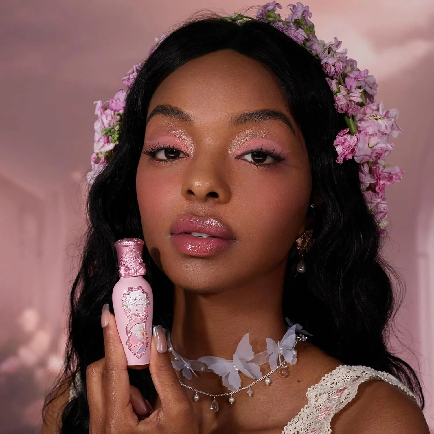 Flower Knows Midsummer Fairytales Coating Lip Lacquer,Glowy Non-Fading Lip Gloss,Hydrating Tinted Lip Oil for Girls&Women,Vegan & Cruelty Free,0.17Fl Oz(G06 Bluebell)