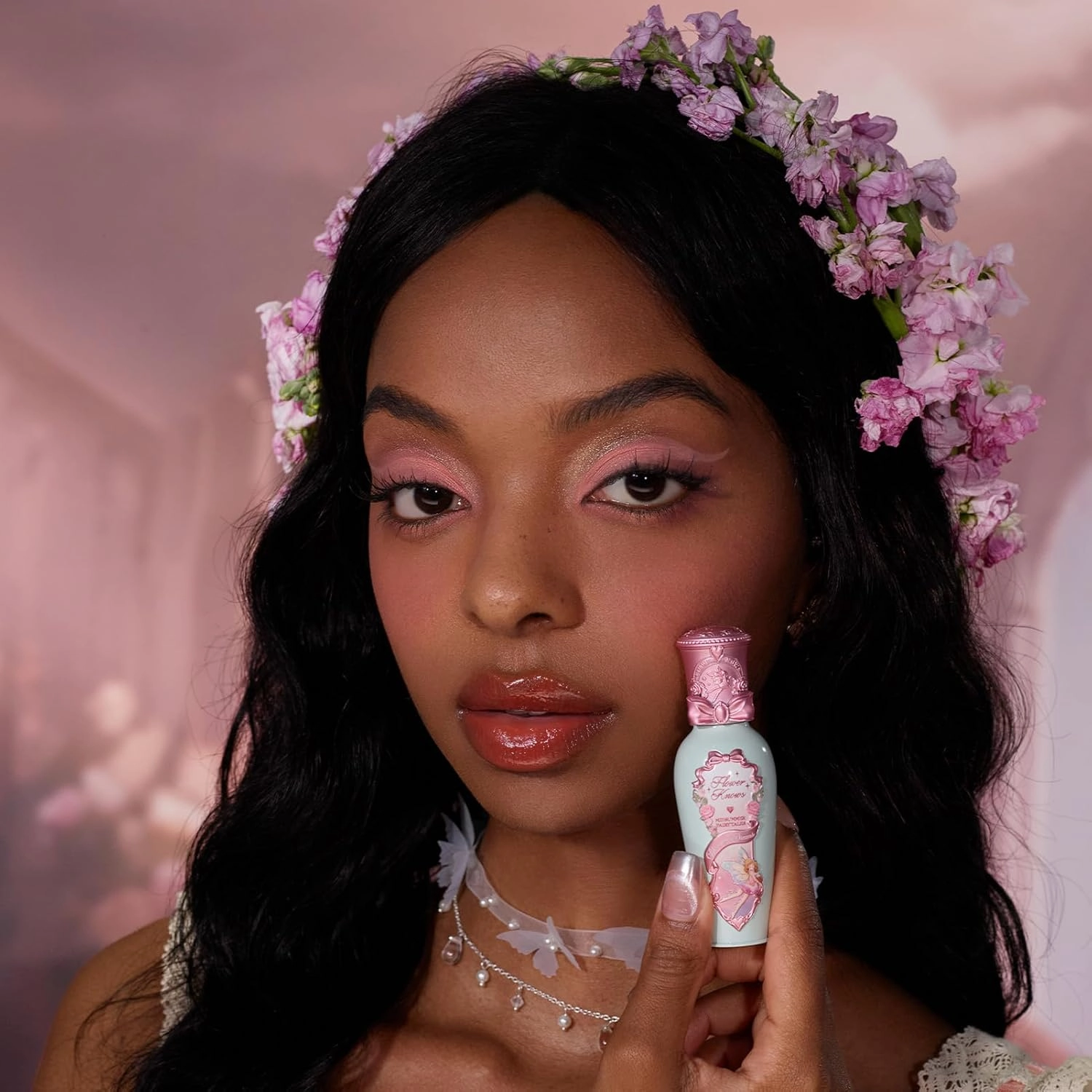Flower Knows Midsummer Fairytales Coating Lip Lacquer,Glowy Non-Fading Lip Gloss,Hydrating Tinted Lip Oil for Girls&Women,Vegan & Cruelty Free,0.17Fl Oz(G09 Dream Voyager)