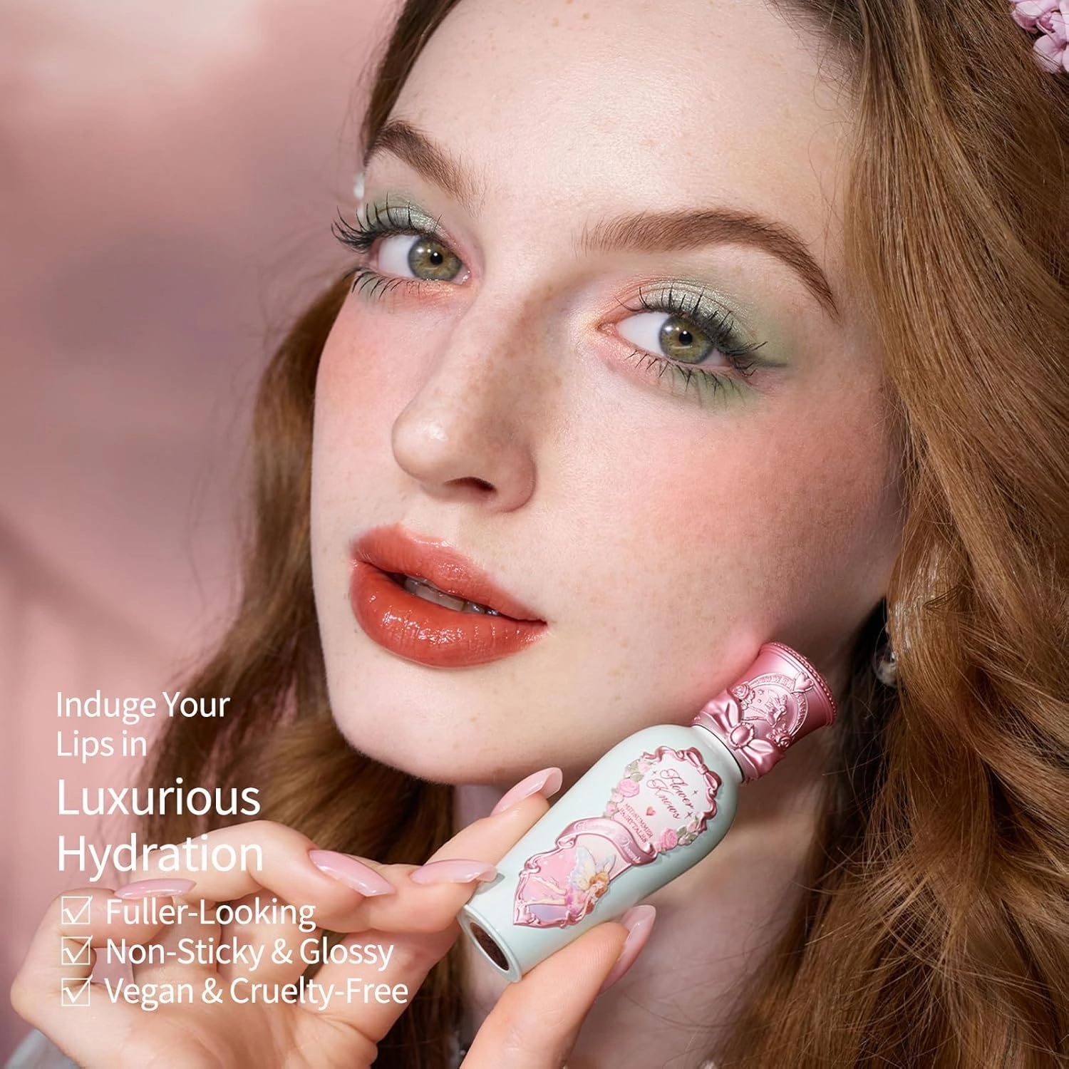 Flower Knows Midsummer Fairytales Coating Lip Lacquer,Glowy Non-Fading Lip Gloss,Hydrating Tinted Lip Oil for Girls&Women,Vegan & Cruelty Free,0.17Fl Oz(G09 Dream Voyager)