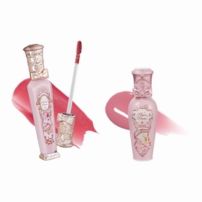 Flower Knows Midsummer Fairytales Lip Gloss G05 Freesia   Violet Strawberry Rococo Glitter Lip Gloss G02 Rasberry Booze