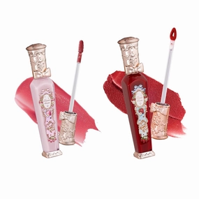 Flower Knows Violet Strawberry Rococo Glowy Lip Gloss G02 Strawberry Rococo Cloud Lip Cream Matte Liquid Lipstick S09 Set