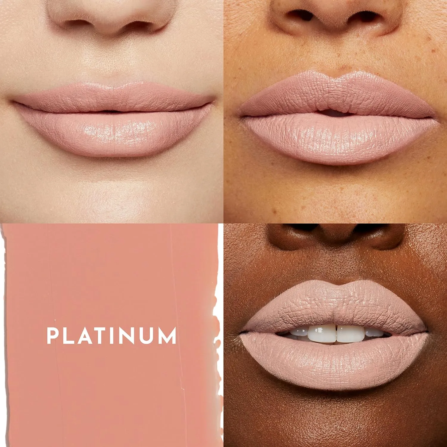 Forget the Filler Lip-Plumping Line-Smoothing Satin Cream Lipstick, Platinum, Pink, 0.1 Ounce