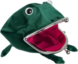 Frog Purse,Anime Gift,Cute and Stylish,Coin Wallet,The Dutch Velvet Wallet,for Kids and Adults(Red Mouth)