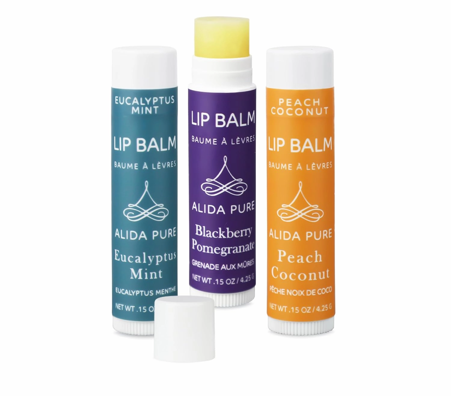 Fruit Mint Lip Balm Collection, Lavender Chamomile Lip Balm Collection, Lemon Ginger Lip Balm Collection Bundle