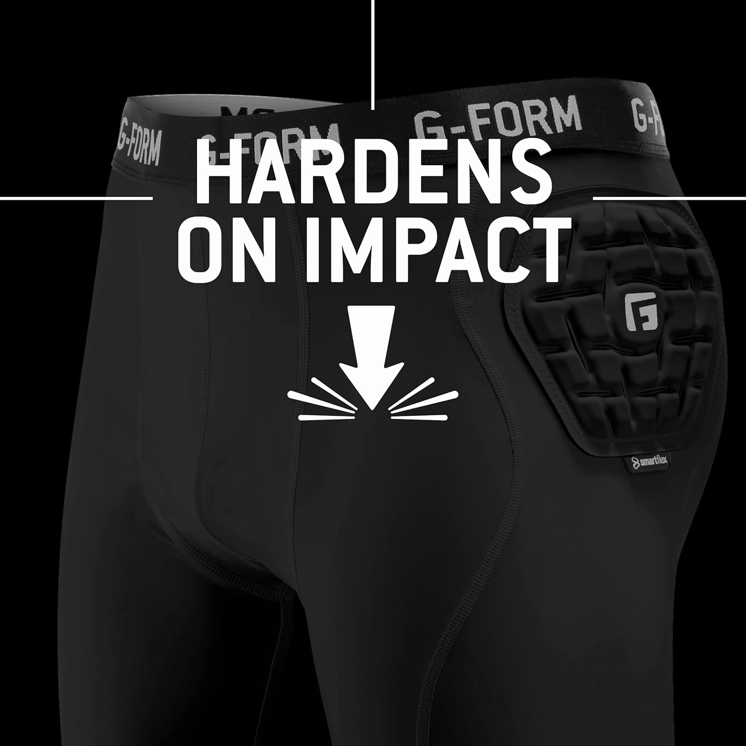 G-Form Pro Compression Shorts - Athletic Padded Compression Shorts for Basketball, Volleyball & More - Protective Sports Gear