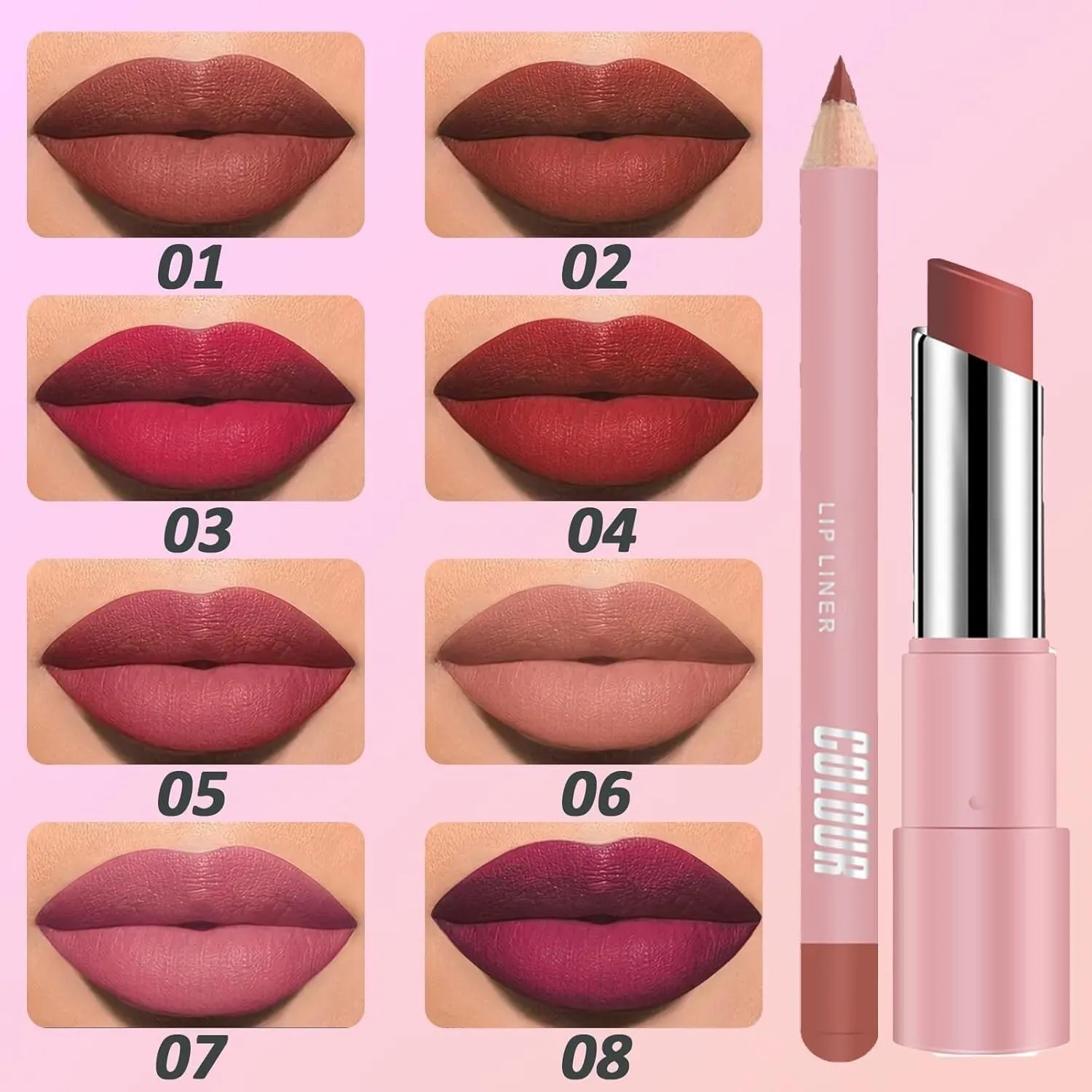 Genli Glaze Oil Balm, Genli Pink Drip Lipstick, Nuewskin Lip Balm, 24h Long-Lasting Moisturizing Smooth Shine Balm Set(05#-Rose Bite)