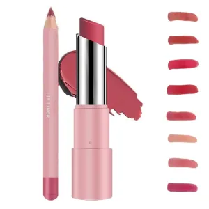 Genli Glaze Oil Balm, Genli Pink Drip Lipstick, Nuewskin Lip Balm, 24h Long-Lasting Moisturizing Smooth Shine Balm Set(05#-Rose Bite)