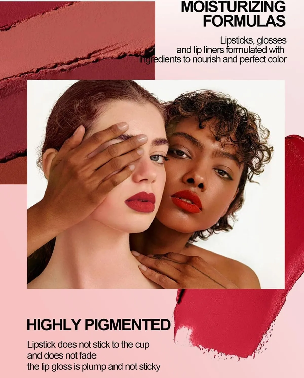 Genli Glaze Oil Balm, Genli Pink Drip Lipstick, Nuewskin Lip Balm, 24h Long-Lasting Moisturizing Smooth Shine Balm Set(08#-Acai Glaze)