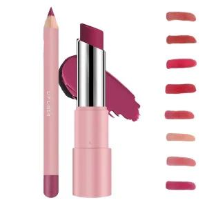 Genli Glaze Oil Balm, Genli Pink Drip Lipstick, Nuewskin Lip Balm, 24h Long-Lasting Moisturizing Smooth Shine Balm Set(08#-Acai Glaze)