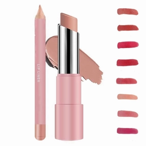 Genli Glaze Oil Balm, Genli Pink Drip Lipstick, Nuewskin Lip Balm, 24h Long-Lasting Moisturizing Smooth Shine Balm Set(06#-Peach Quench)