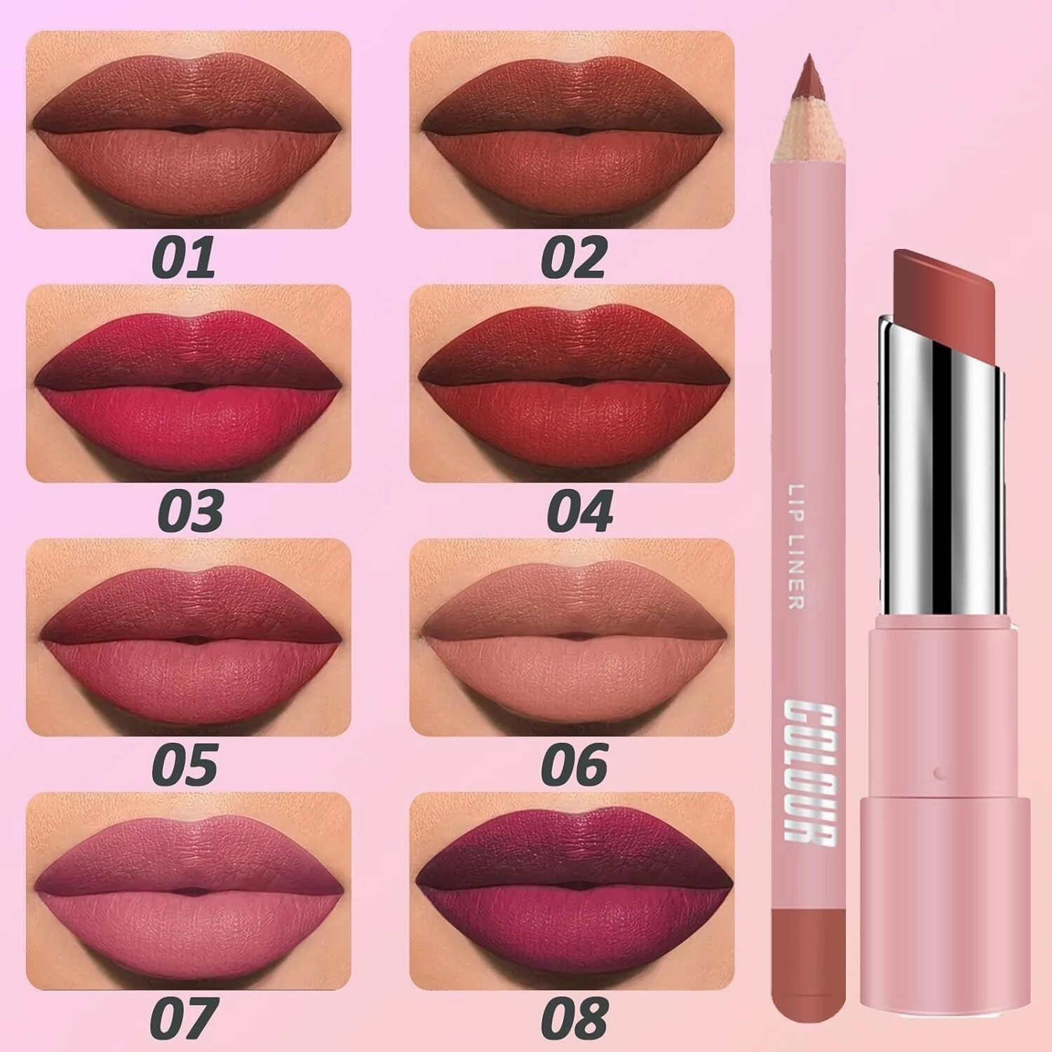 Genli Glaze Oil Balm, Genli Pink Drip Lipstick, Nuewskin Lip Balm, 24h Long-Lasting Moisturizing Smooth Shine Balm Set(06#-Peach Quench)