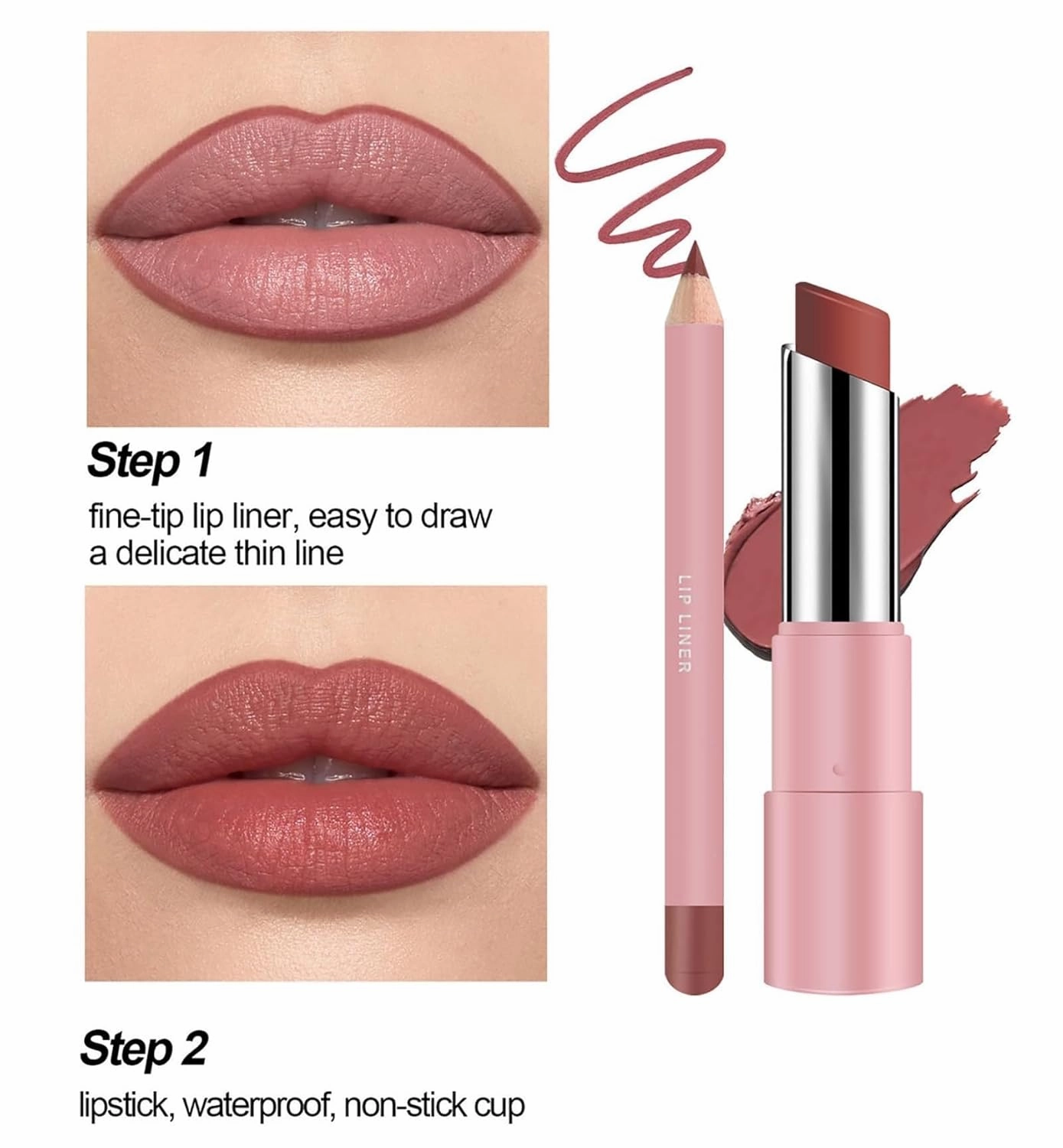 Genli Glaze Oil Balm, Genli Pink Drip Lipstick, Nuewskin Lip Balm, 24h Long-Lasting Moisturizing Smooth Shine Balm Set(06#-Peach Quench)