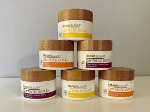 Gentle Lip Scrub, Lemon-Coconut & Mango, Pineapple & Maqui Berry Travle Size pack of 6