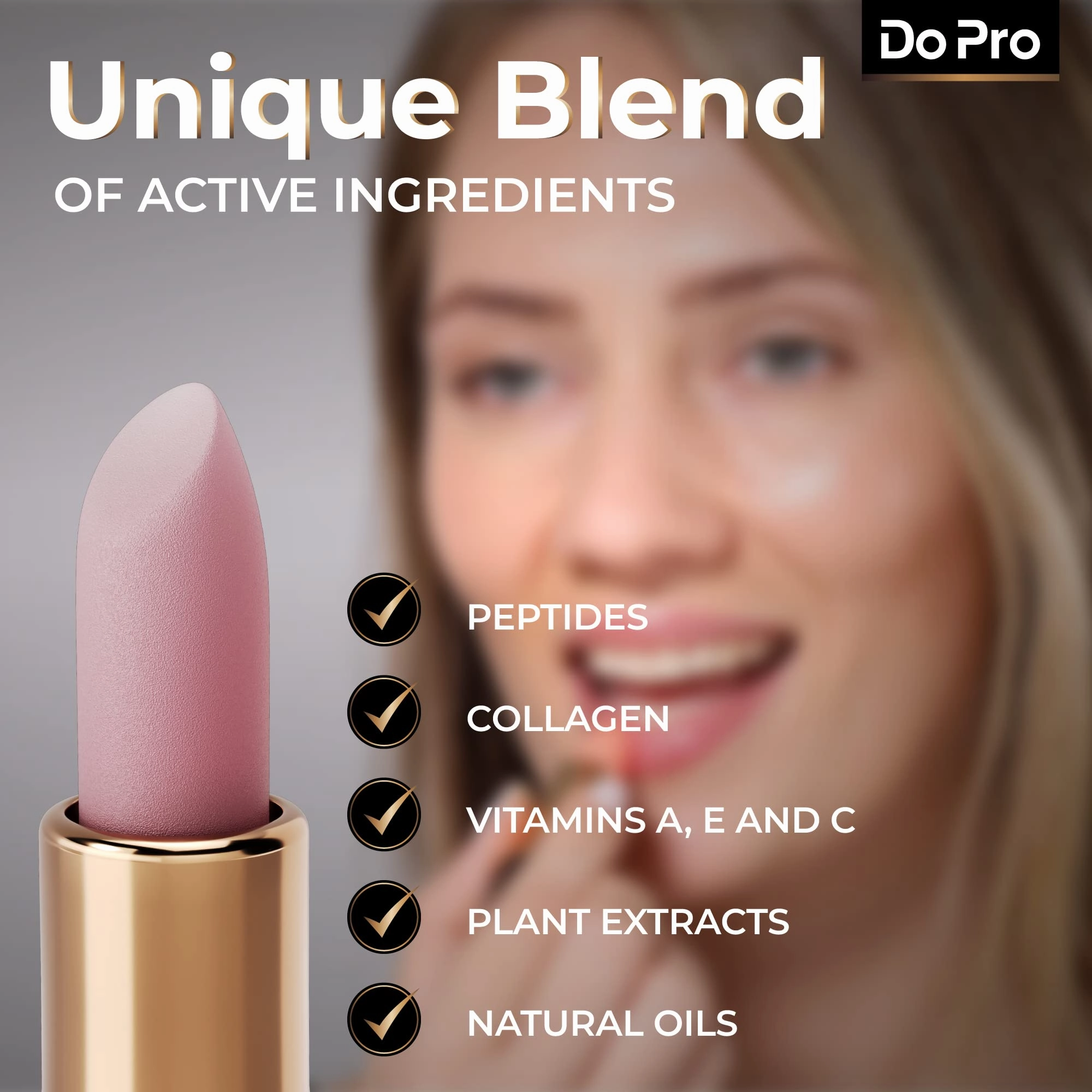 Gentle Lip Lift Stick Boost-In - Plumper Stick with Anti-Aging Stimulating Roller, Plumping Lip Stick with Hyaluronic Acid, Collagen, Vitamin C & E - Volumizing & Hydrating Lip Plumping Serum - 5ml