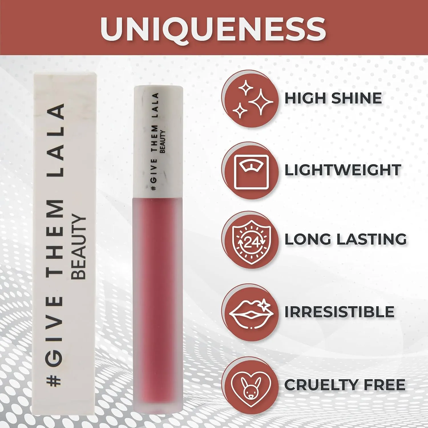GIVE THEM LALA Lip Gloss - High Shine Tinted Lip Gloss - Full Coverage, Pigmented Hydrogloss Lip Makeup for Women - Lightweight, Long Lasting Lip Color - Cruelty-Free, Non-Sticky Lip Glosses (JAMES)