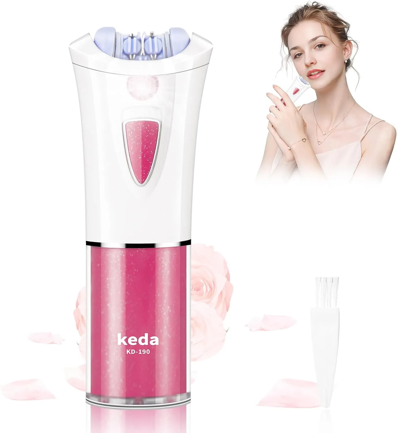 Glabrouse Skin Epilator, Epilators Hair Removal for Women, Epilators Hair Removal, Glide Epilator for Women Face Arm Bikini Area Legs Underarm
