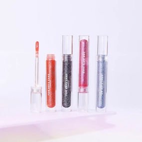 Glitter Lip Glosses, Glitter Lip Gloss, Shimmer Liquid Lipstick (Black)